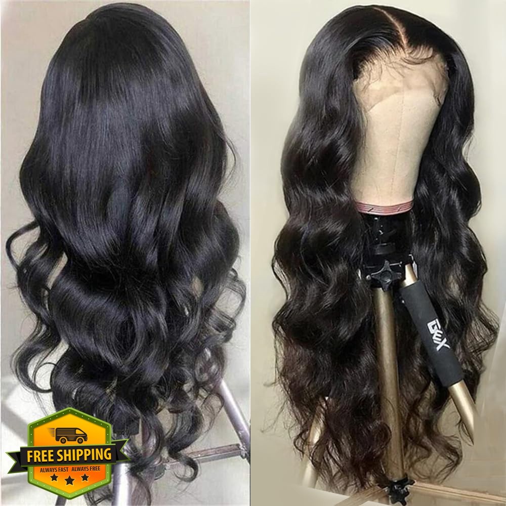 Pinketer 30 Inch Body Wave Lace Front Wig Natural Color