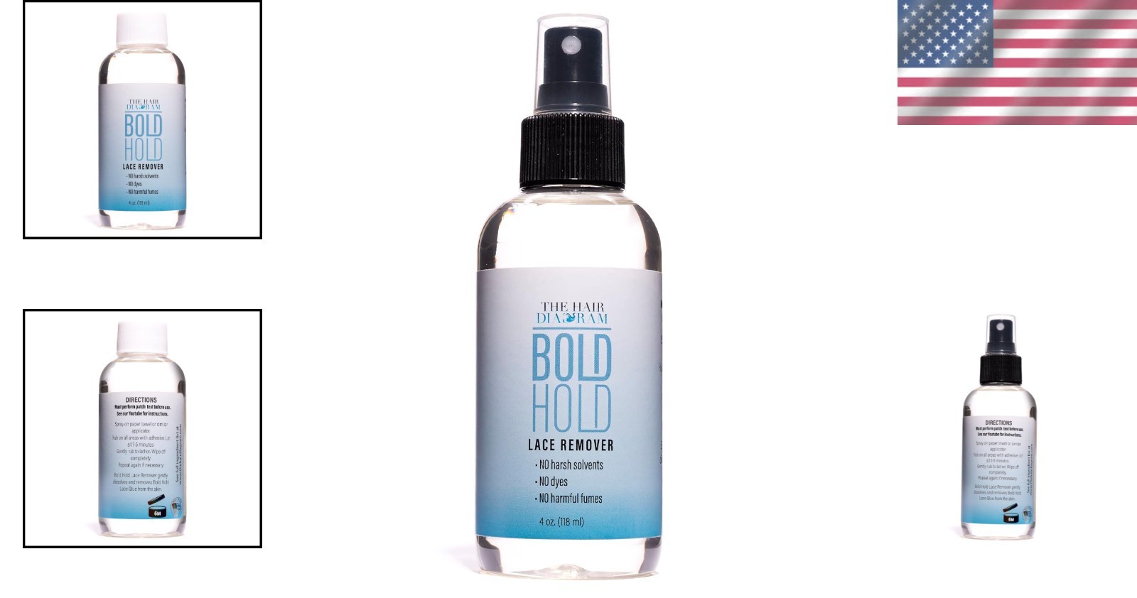 Gentle Lace Remover Spray – Bold Hold Bond Release, No Harsh Solvents – 4oz