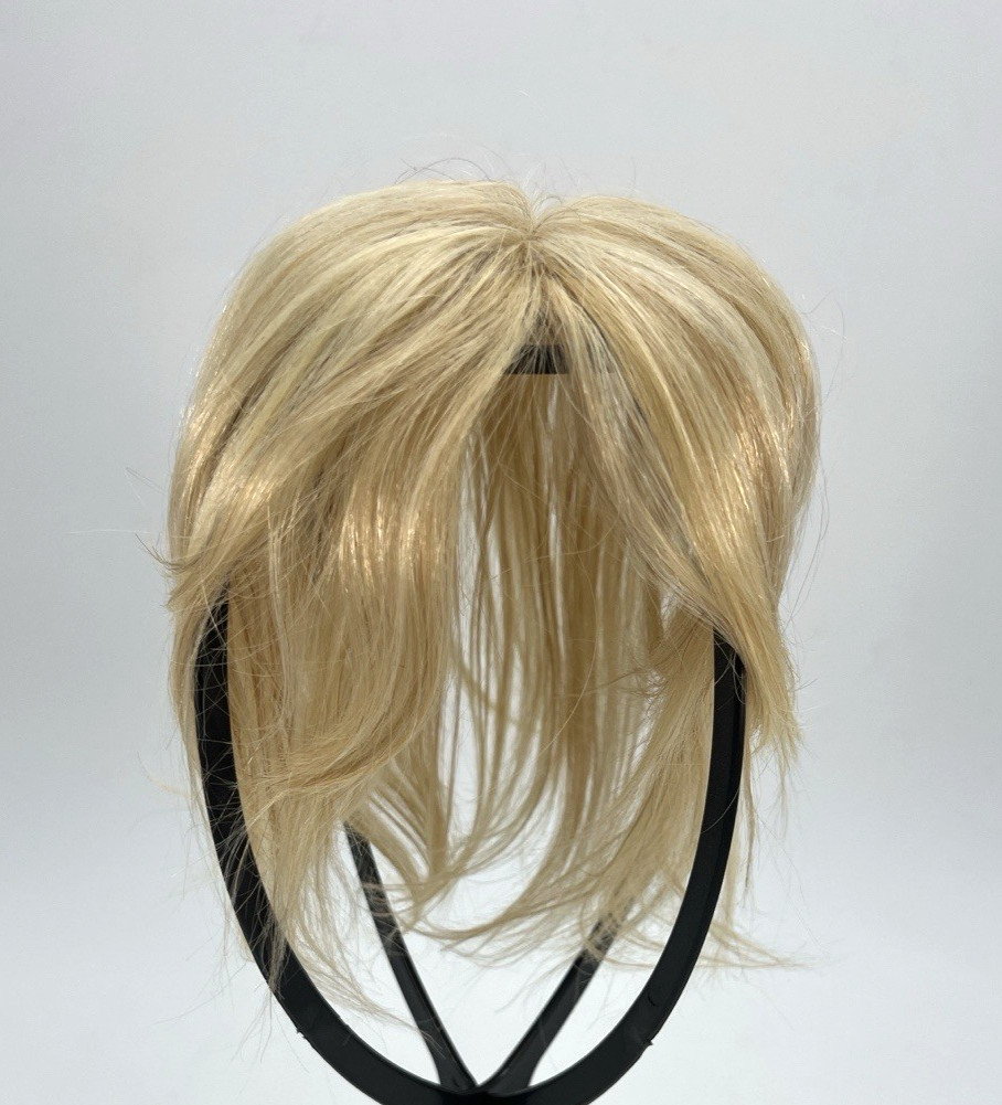 Ash Blonde Bleach Blonde Highlight 8in 100% Human Hair Women Hair Topper