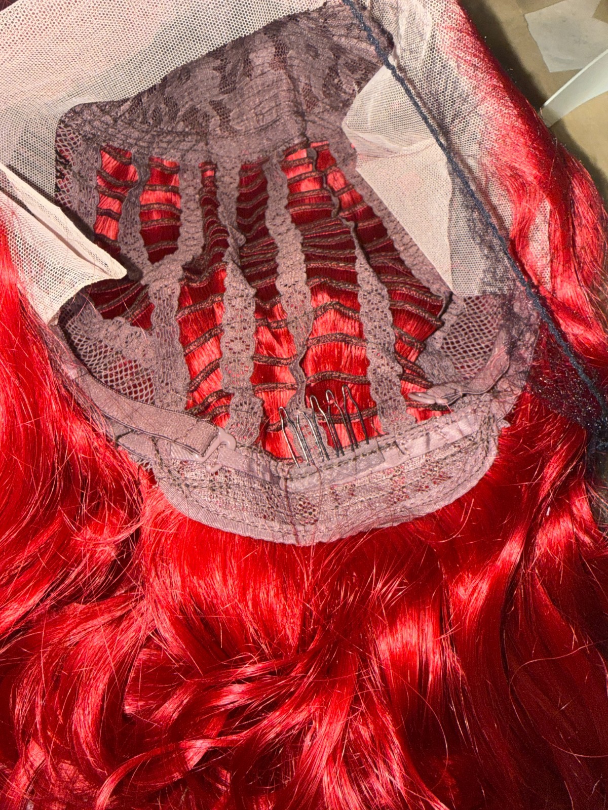 Imstyle Beautiful Quality 28″ Long Curls Red WIG with Cap, Brush Bag NEW