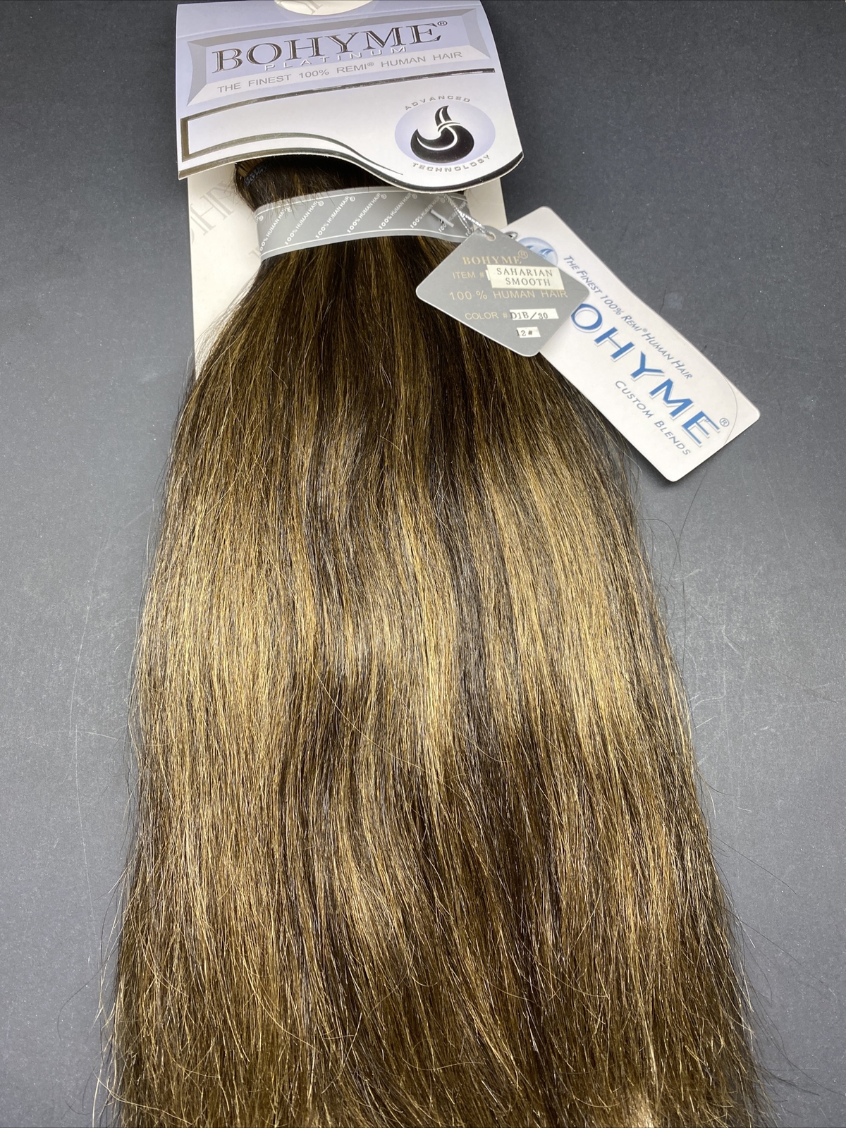 Bohyme Remi Human Hair Machine-Tied SAHARIAN_SMOOTH_12″_#D1B/30