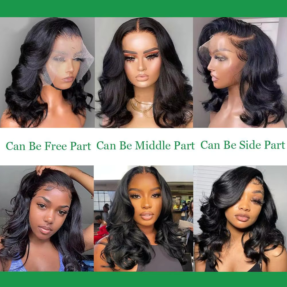 10inch Bob Wig Human Hair 13×4 Frontal Lace Wig Body Wave HD Lace Front Wigs