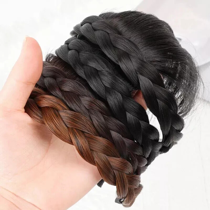 Natural Clip On Women Invisible Headband Synthetic Bangs Hair Extension Fringe