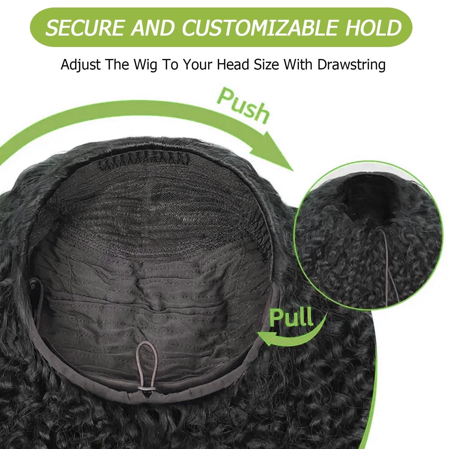 Half Wig Human Hair Kinky Curly Wear & Go Glueless Flip Over 180% Density 22Inch
