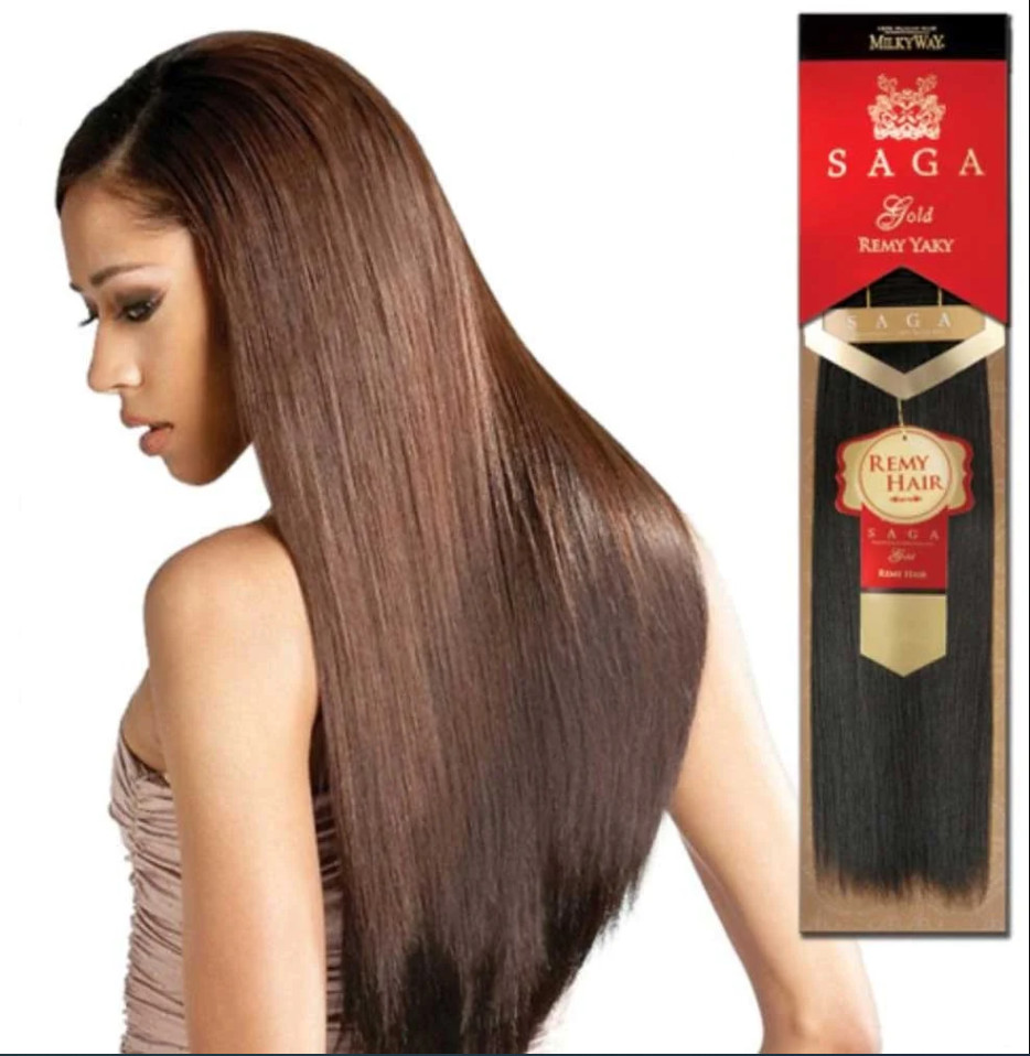 Shake-N-Go Milky Way Saga Premium Remy Yaky 100% Human Hair Weave BLACK GO0161B
