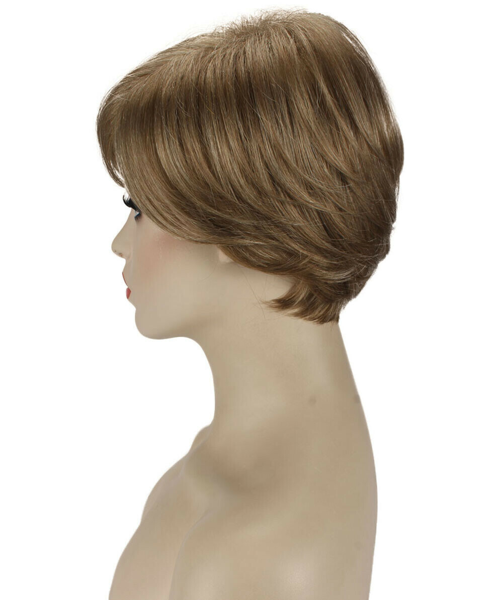 Sophia – Straight Kanekalon Synthetic Fiber Full Wig, 1.5-6 in, Ash Blonde
