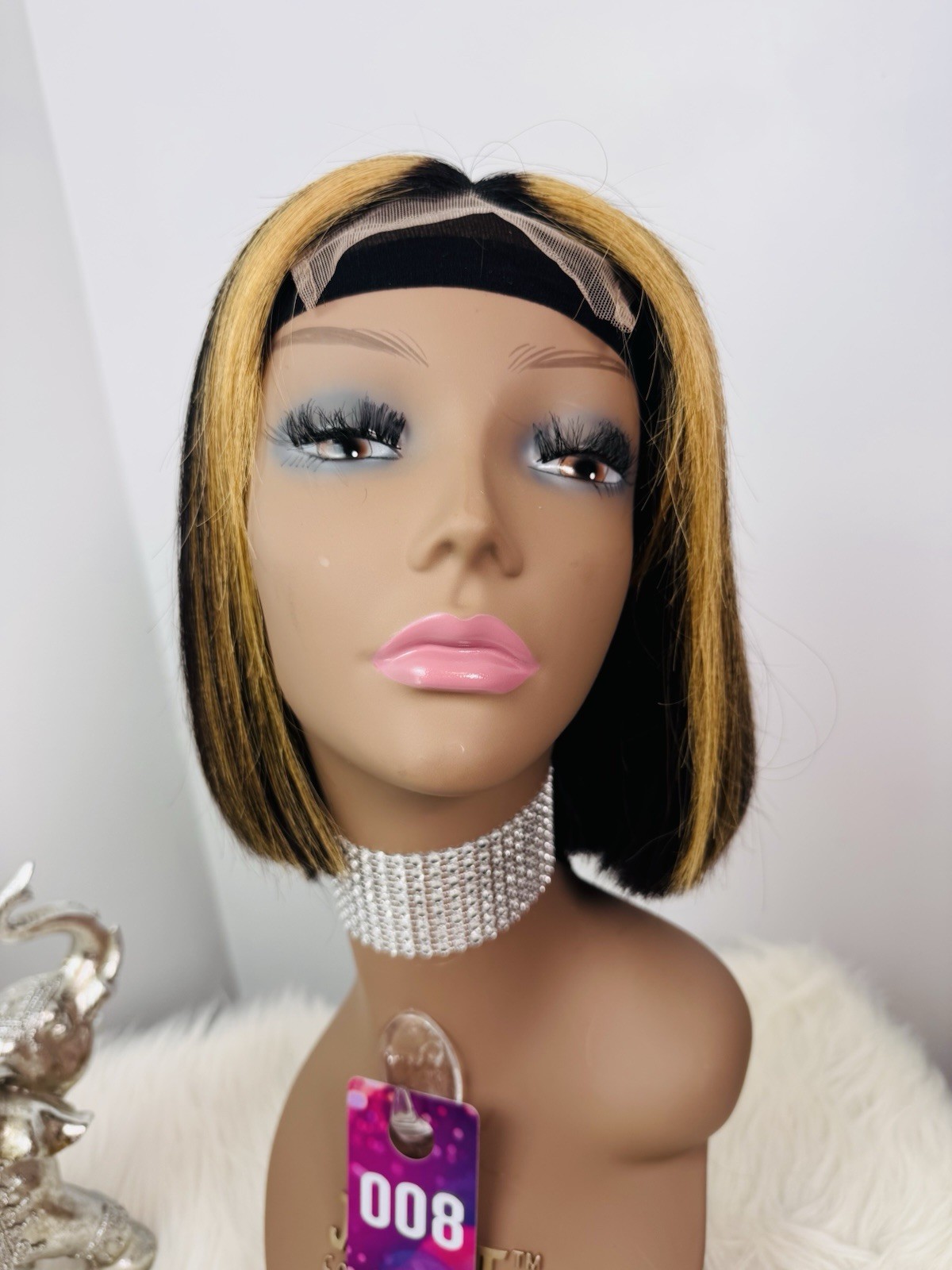 10in 4×4 Glueless Vietnamese Bone straight 230% Density/Color P1B/30-Human Hair