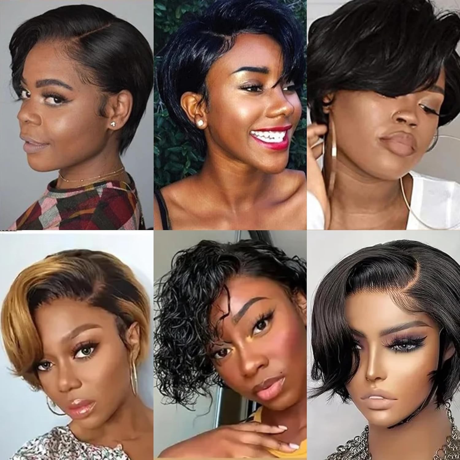 Short Pixie Wig Human Hair 5×5 HD Lace Glueless Pre Plucked Black Women