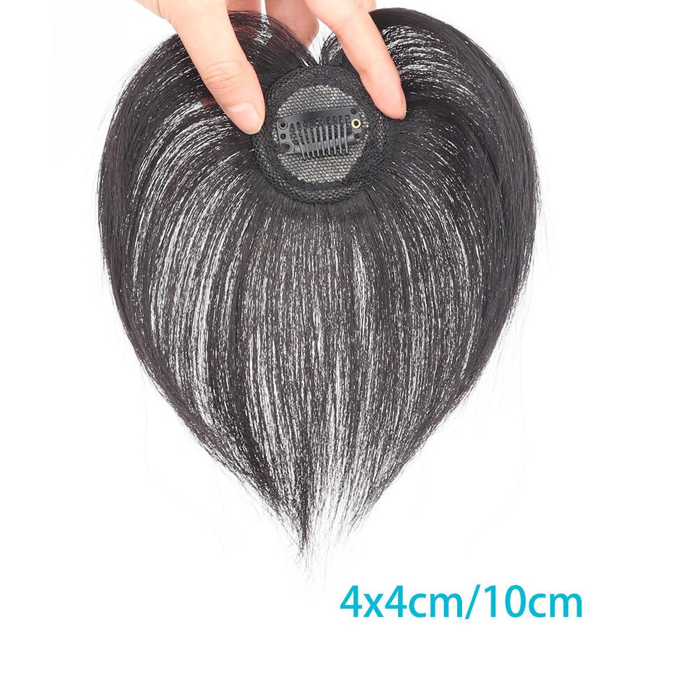 Silk Base Straight Clip In Human Hair Toppers For Loss Thin Hair Replacement
