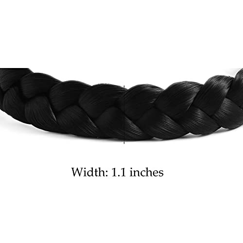 Hairband, 3 Strands Synthetic Braided Headband, Classic Chunky -strand braids Q