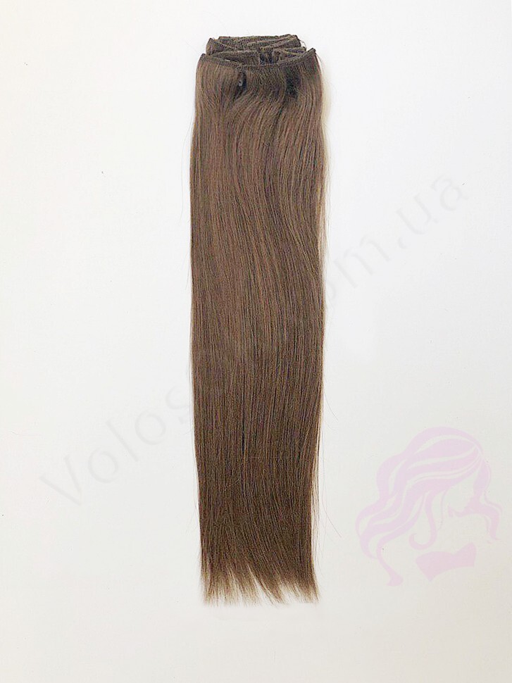 100% Natural Human Hair Extensions Clip In 15″ 7pcs 70g, Light Brown #06