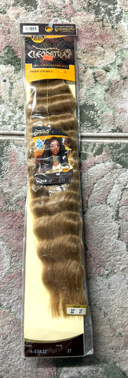 Cleopatra 100% Human Bulk Remy Hair Extensions 22” #27 European Super Bulk