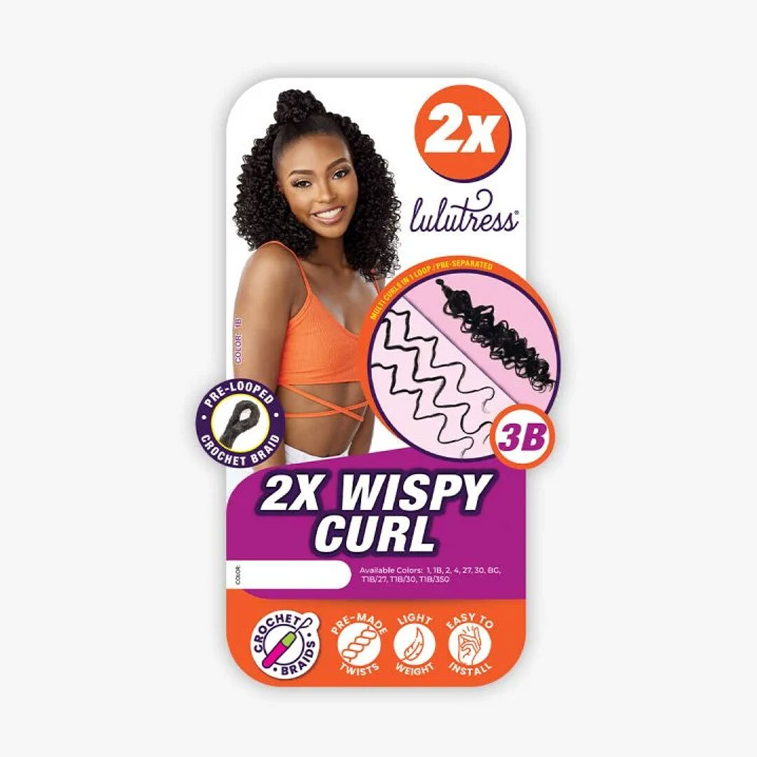 Sensationnel Lulutress Synthetic Pre-looped Crochet Braid – 2x Wispy Curl 3b