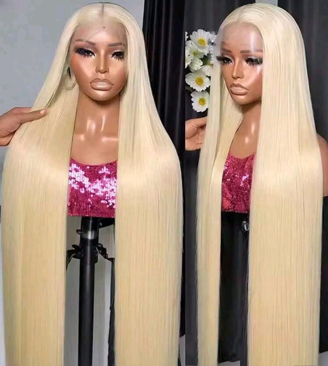 Honey Blond 613 Straight Lace Front Wigs Human Hair 250% HD Transparent Lace 30i