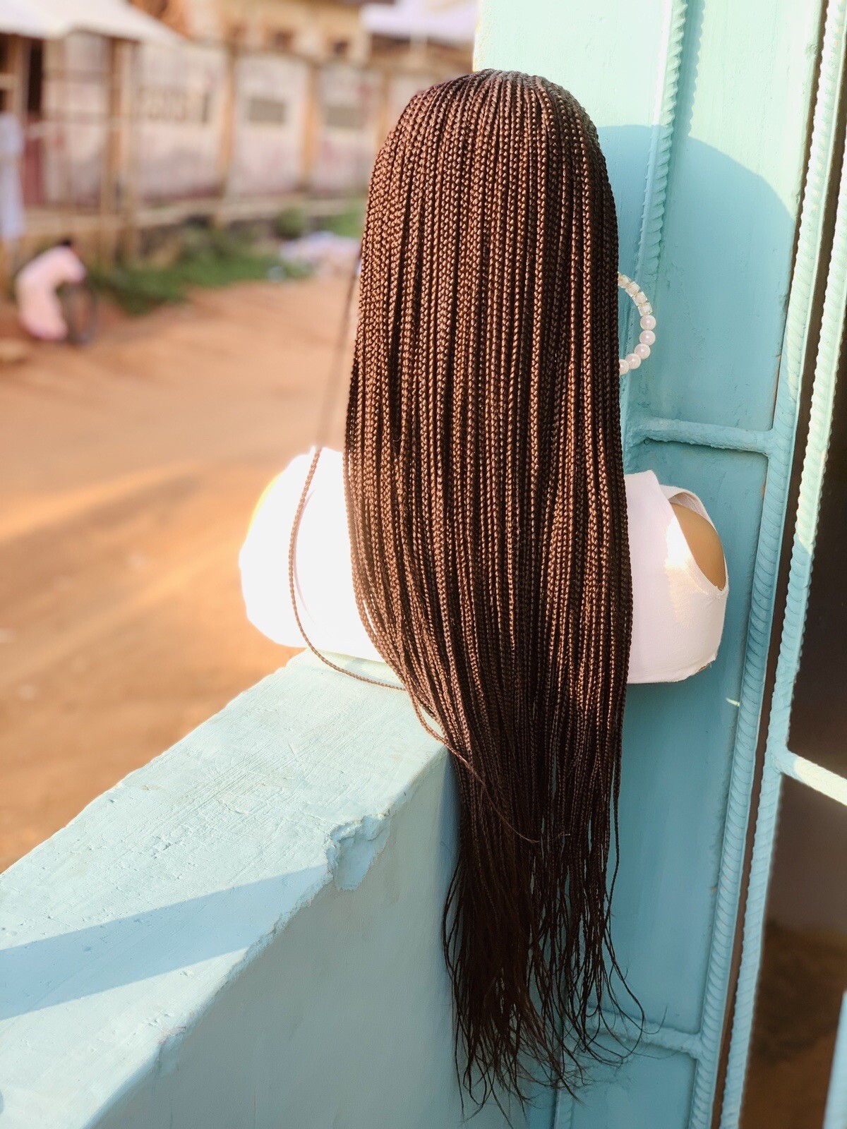 Braided Wig For Black Women, Cornrow Braids On Full Lace Wig, Synthetic Hair