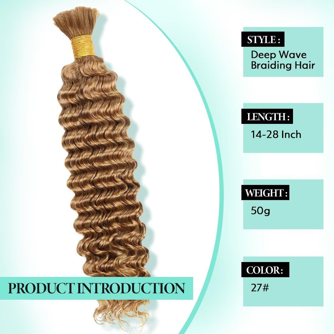 Boho Hair for Braiding, Curly Virgin Human Braiding Hair for Women, 12A Knotless