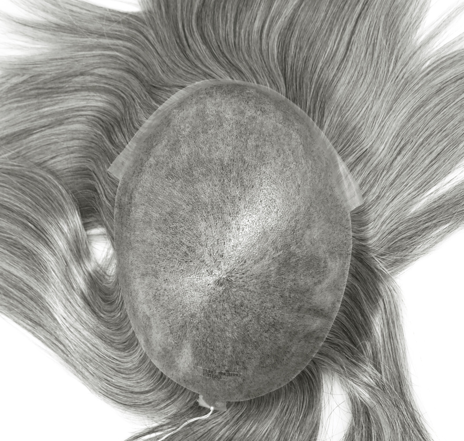 Real European Hair Replacement Toupee Injection Skin Virgin Grey Hair Hairpiece