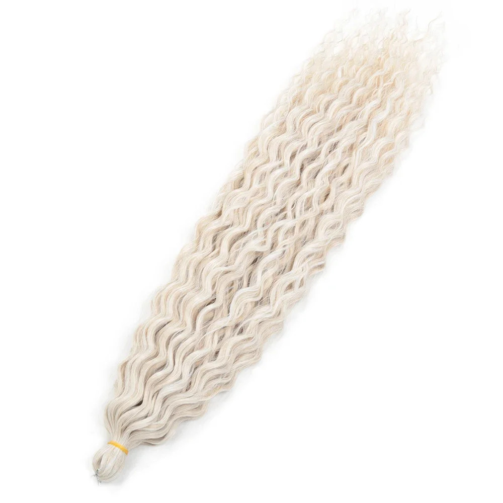 Ariel afro Curl Water Wave Braiding Hair Synthetic Crochet Blonde Pink Ombre