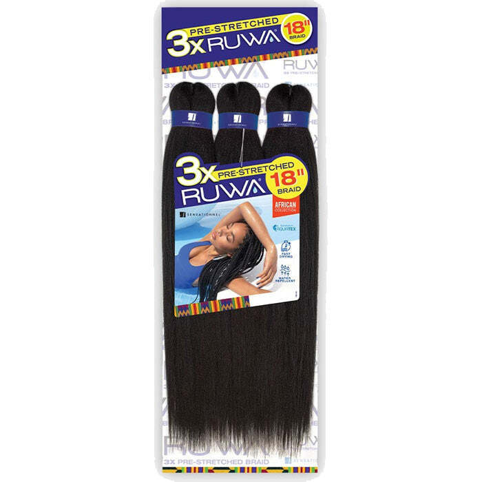 Sensationnel Synthetic 3X RUWA PRE STRETCHED BRAID 18″