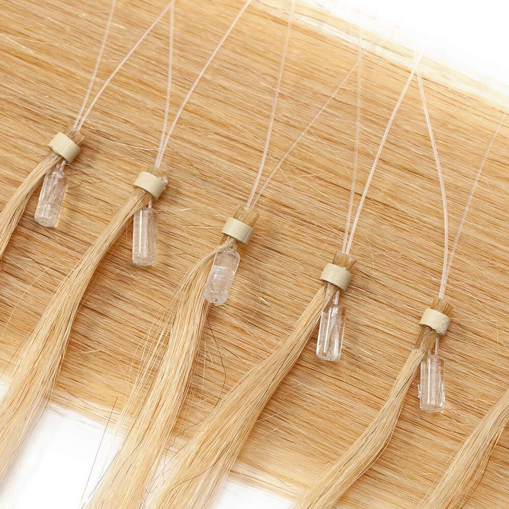 Pre Loop Micro Bead Hair Extensions Remy Russian Human Hair Micro Link Tip Hair