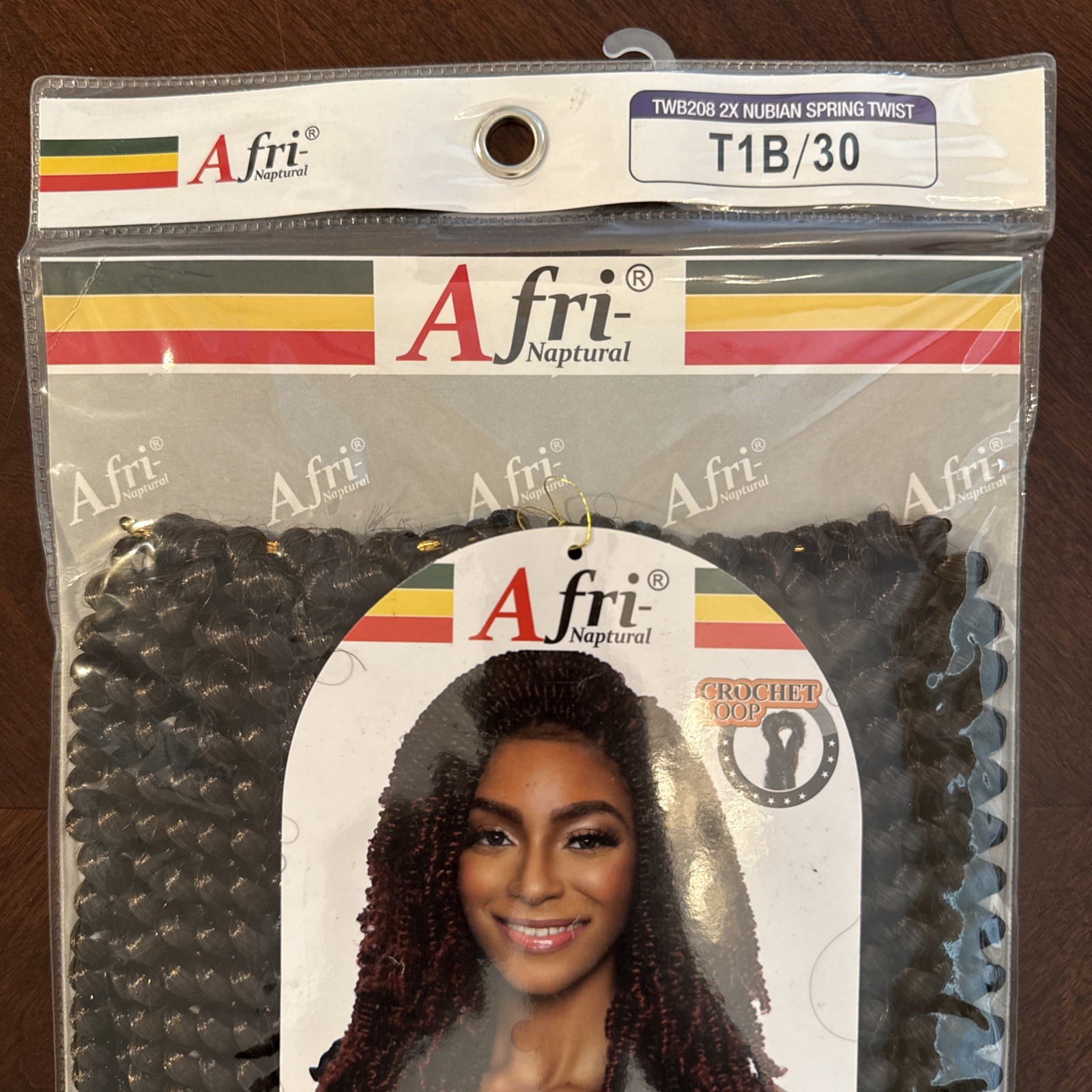 African Naptural Nubian Spring Crochet Loop Color T1B30Hair. 5-packs. New Packs