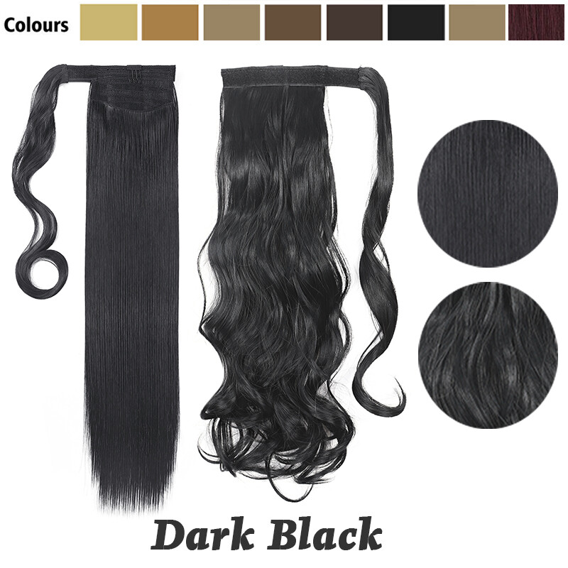 Mega Long Thick Wrap On Ponytail Pony Tailsl As Human Hair Extension Curly Wavy