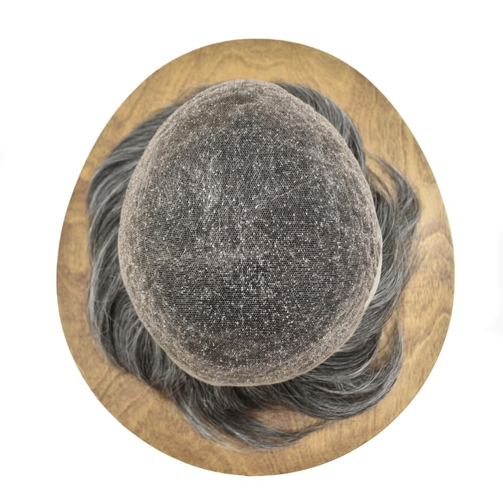 Swiss Lace Men Toupee HairpieceFull French Lace Hair Replacement System For Man