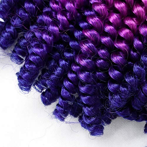 2 Pack Spring Twist Ombre Colors Bomb Twist Crochet T1B/Purple/Blue (2 packs)