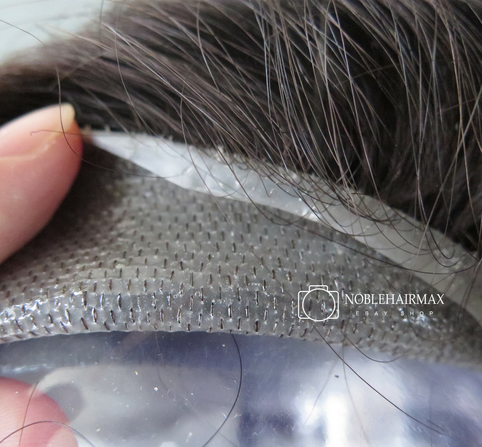 Natural Real Mens Hair Replacement System Ultra Thin Poly Skin Toupee Hairpieces