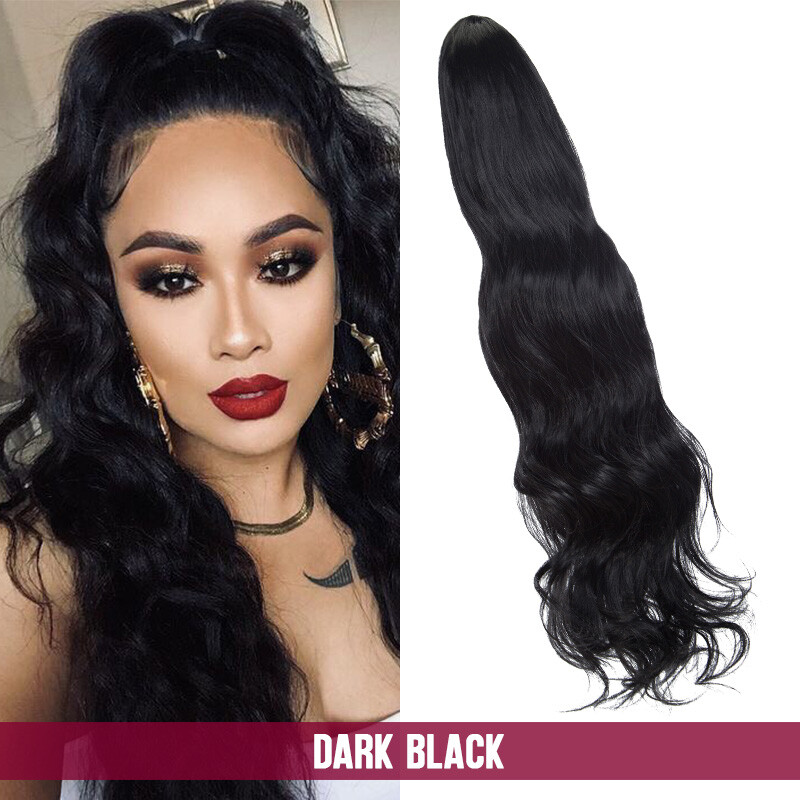 200g Real Thick Drawstring Ponytail Clip In Hair Extensions Pony Tail As Human