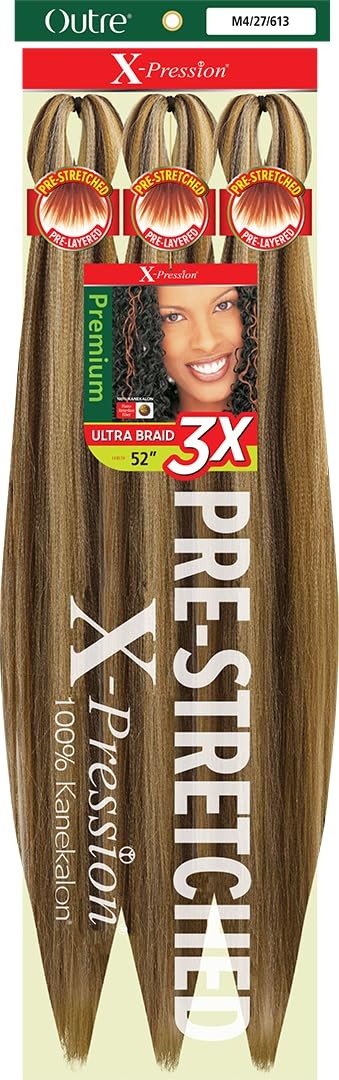 Outre X-Pression Braid Pre-Stretched 52in 3X 2-Pack M4/27/613