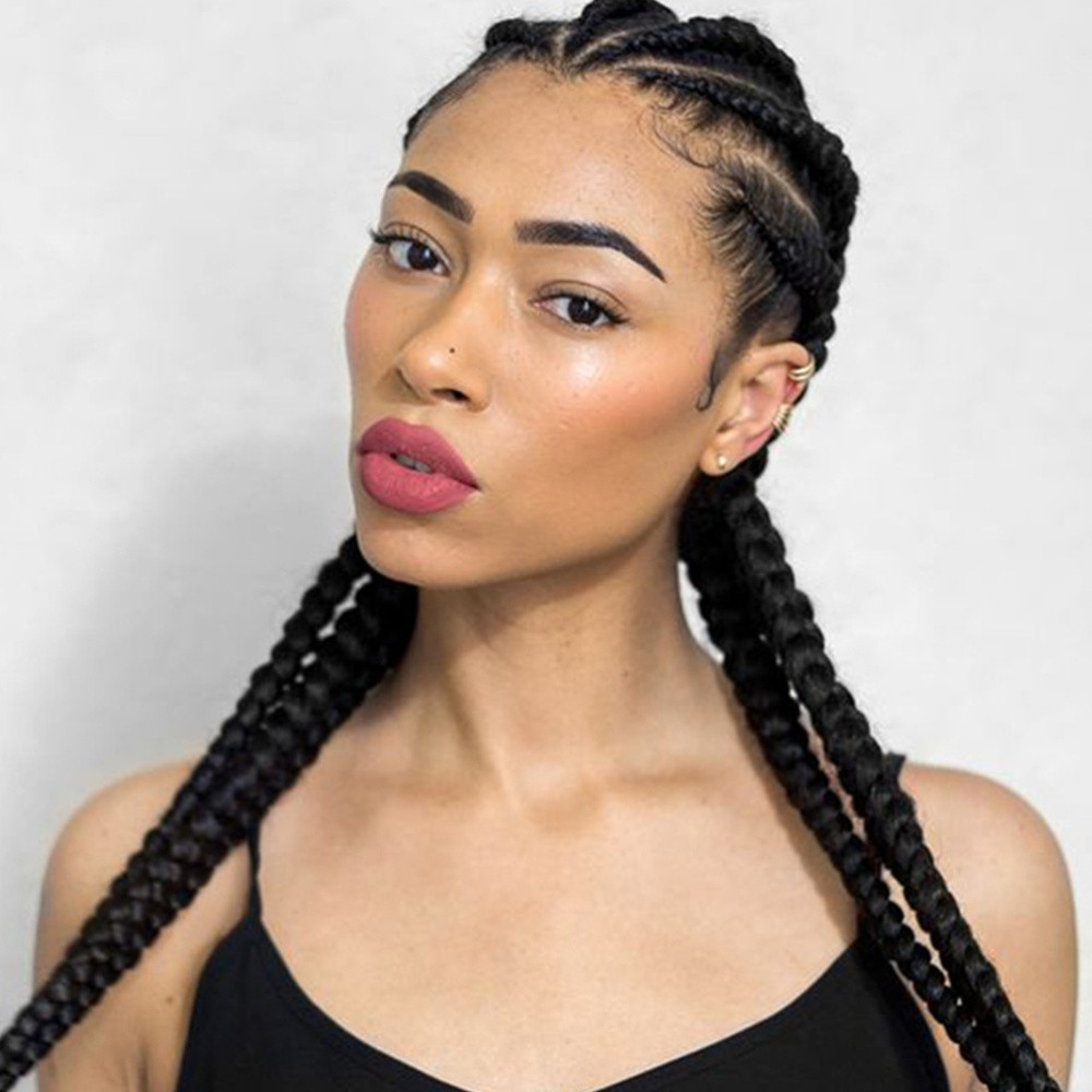 2Pcs Easy to Wear Synthetic Braided Ponytail Extension for Cosplay and Events