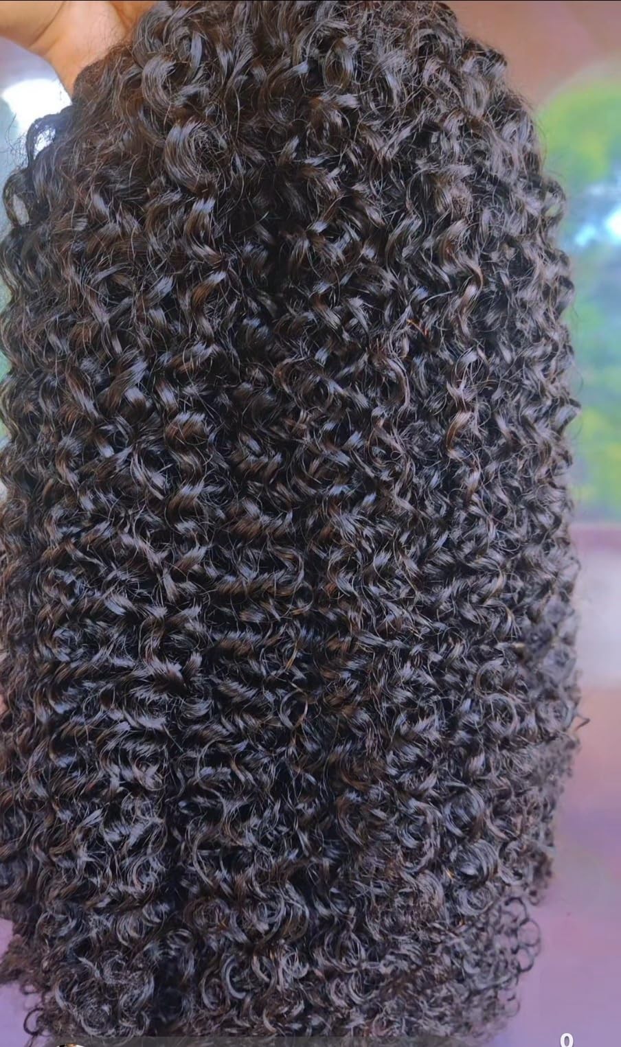 Kinky Curly Half Wig Virgin Human Hair, Seamless 4C Edges, Flip Over Drawstring