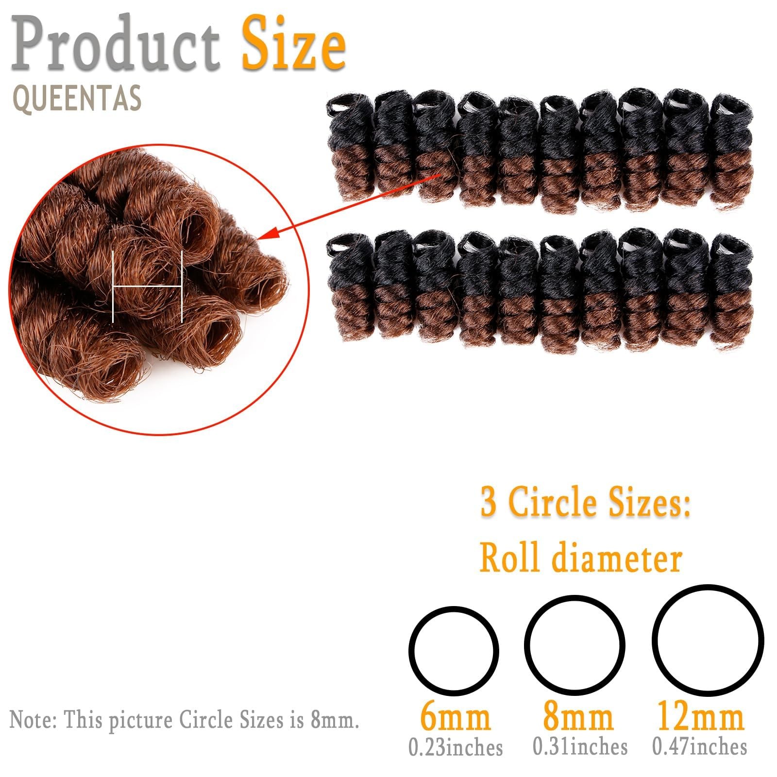 3 Pack 10 Inch Crochet Hair Extensions for Black Women Natural Black/Brown Ea…