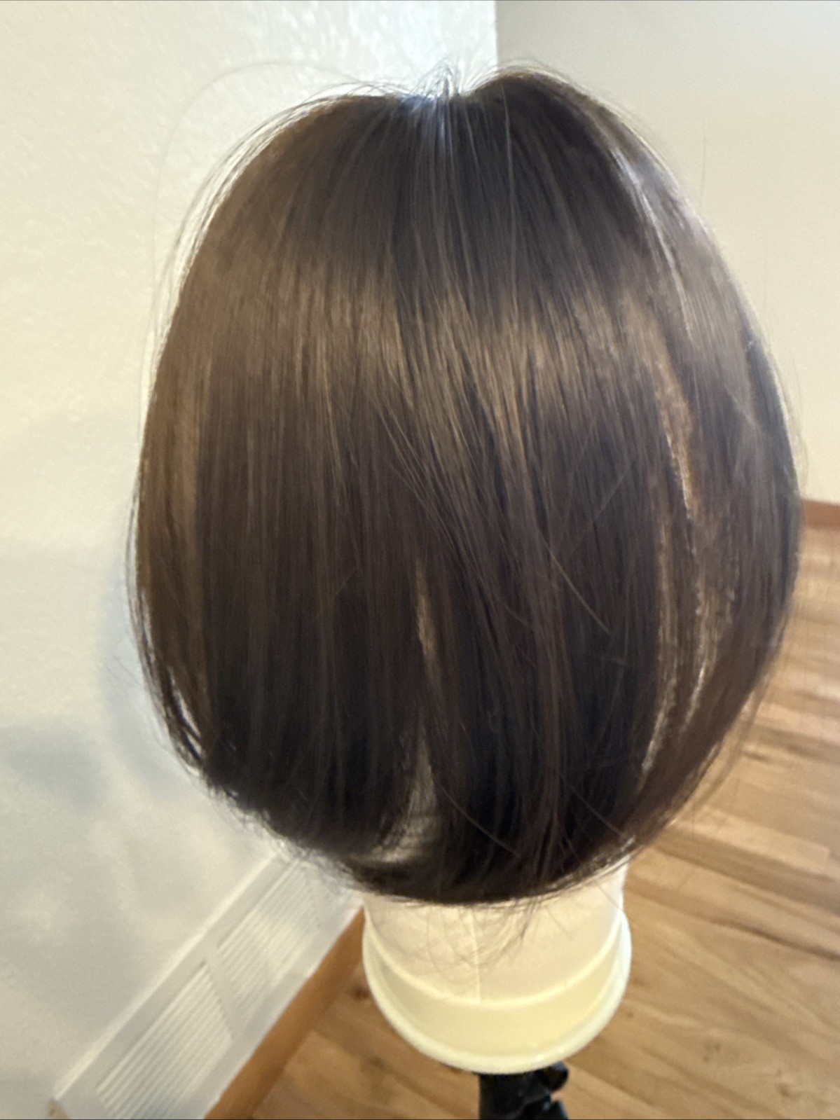 661 Human Hair Topper, Dark Brown 10 Inches Excellent Quality Two Clips