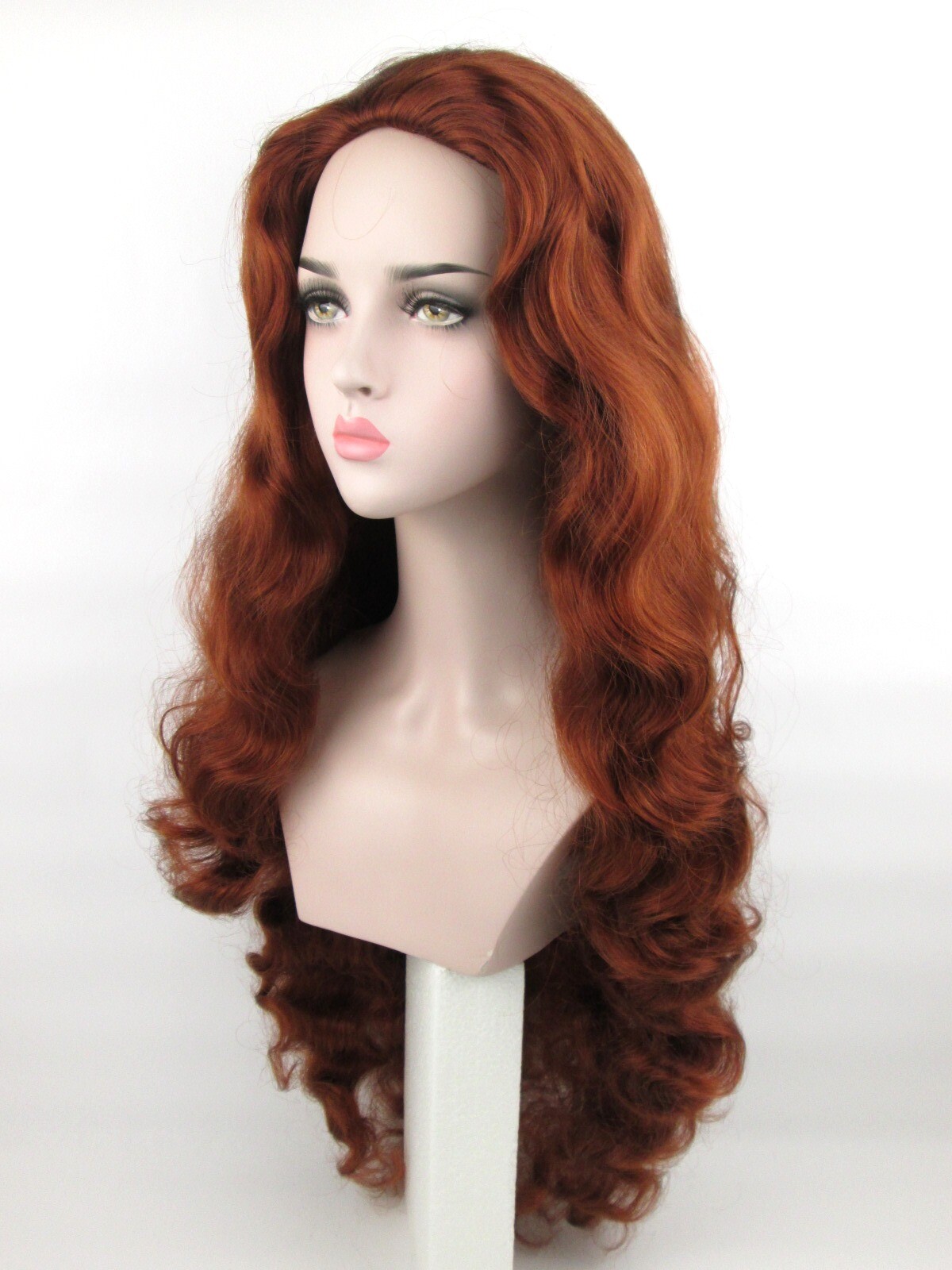 WOMENS 32″ LONG WAVY CURLY WIG NO BANGS STEPHANIE RENAISSANCE MEDIEVAL MOANA