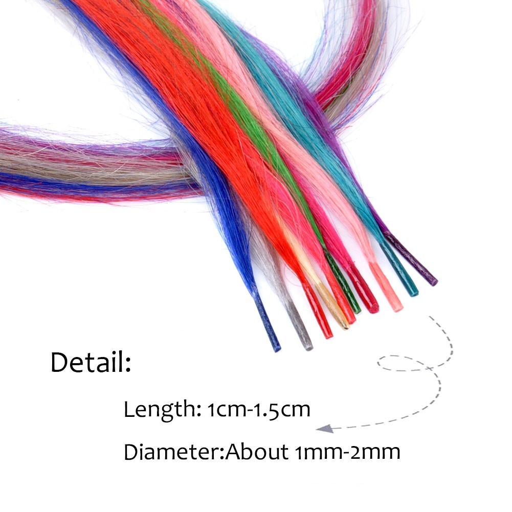Colored Hair Rainbow I Tip Human Hair Extension With FREE Micro Beads and Hook