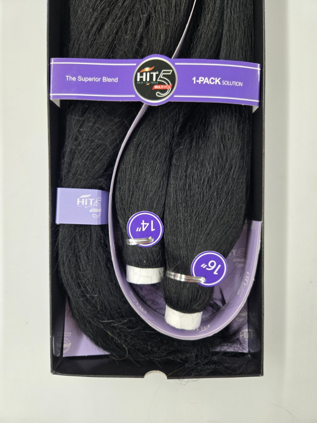 BOBBI BOSS HIT5 Multi pcs Synthetic & Human Hair Blend With Closure-Jet Black