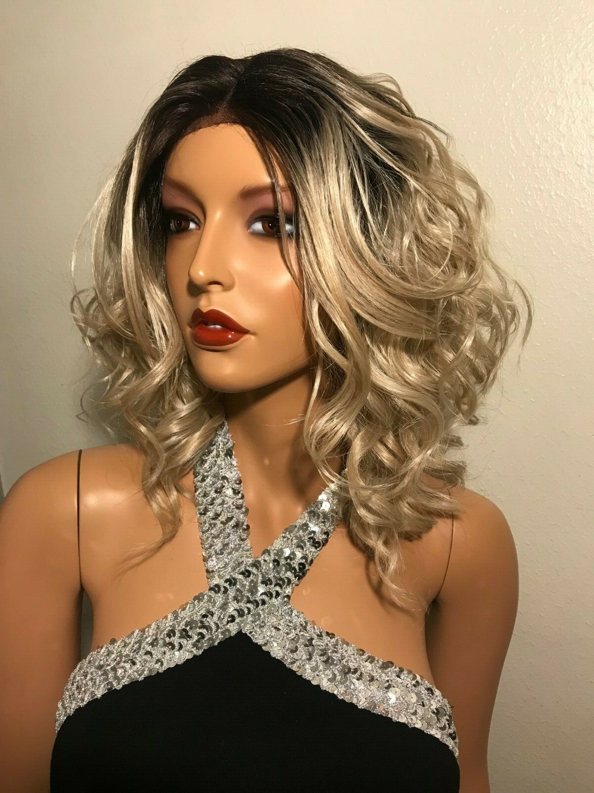 NWT New Born Free Magic Ombre Curly Lace Front Wig