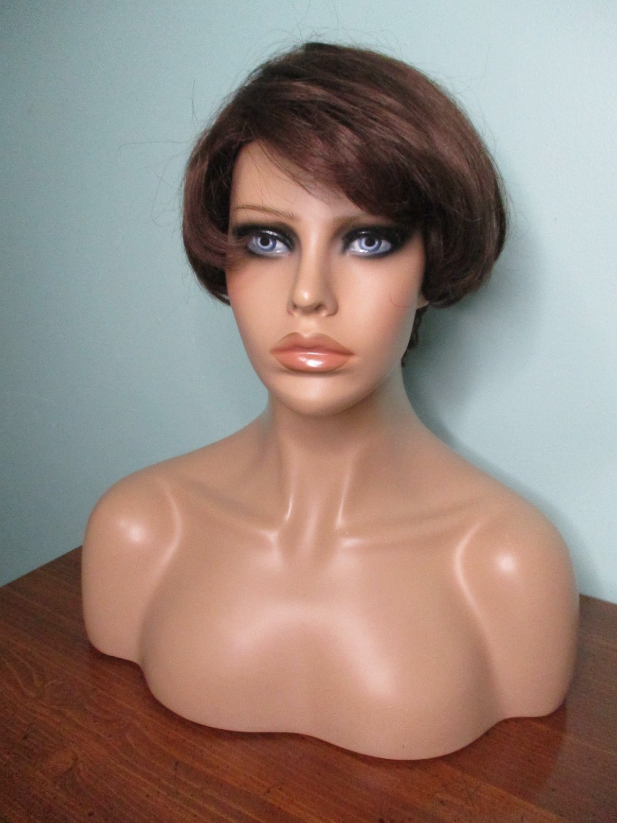 4″ – 6″ dark brown retro 90s mushroom BOB style WIG by NEW BORN FREE