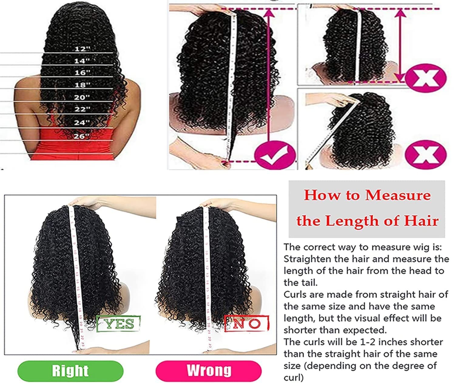 Brazilian Virgin Human Hair Headband Wig – Deep Wave