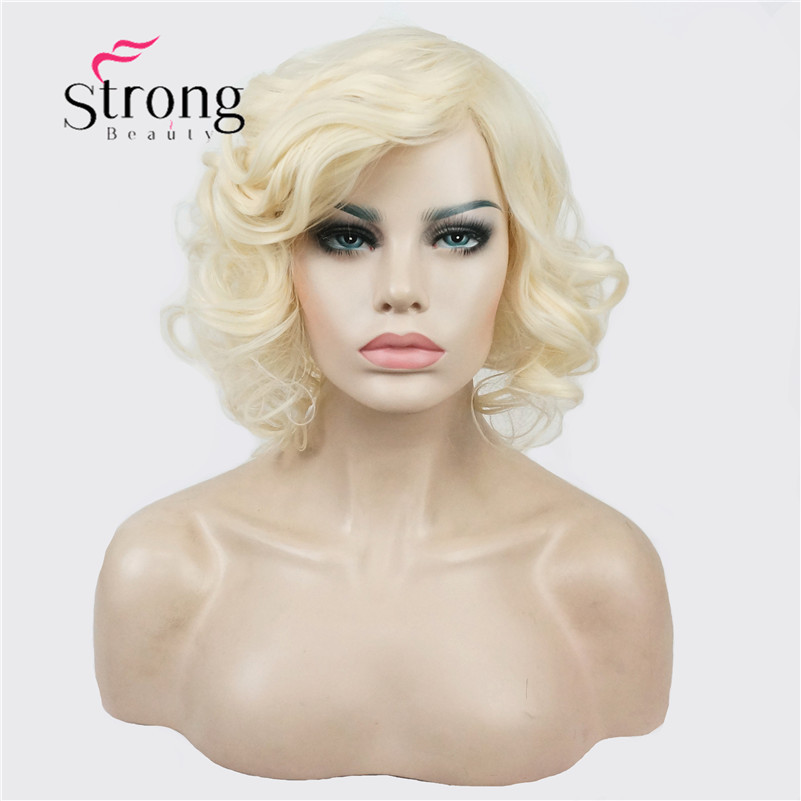 Short Black/Brown Ombre Bob, Side Part, No Bangs Full Synthetic Wigs for Women