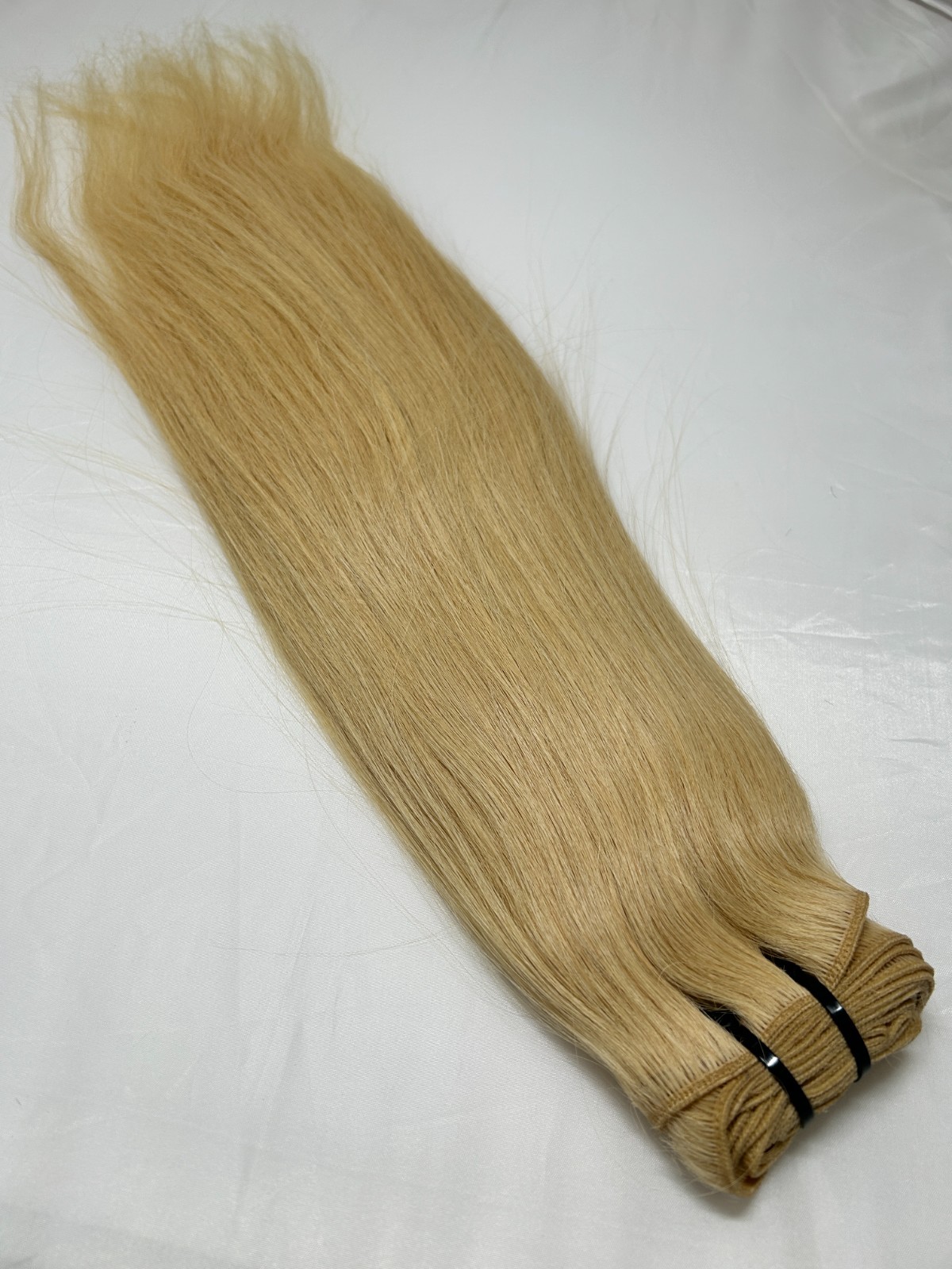 #613 Blonde Human Virgin Hair Bundles Double Weft Extensions