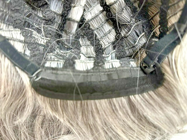 Women Cosplay Costume Gray Silver White Straight Wig Shoulder Length Hair