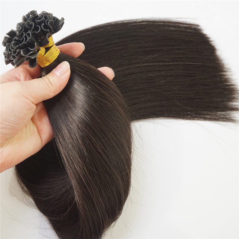 DOUBLE DRAWN 8A Pre Bonded Keratin Nail U Tip Glue Remy Human Hair Extensions 1G