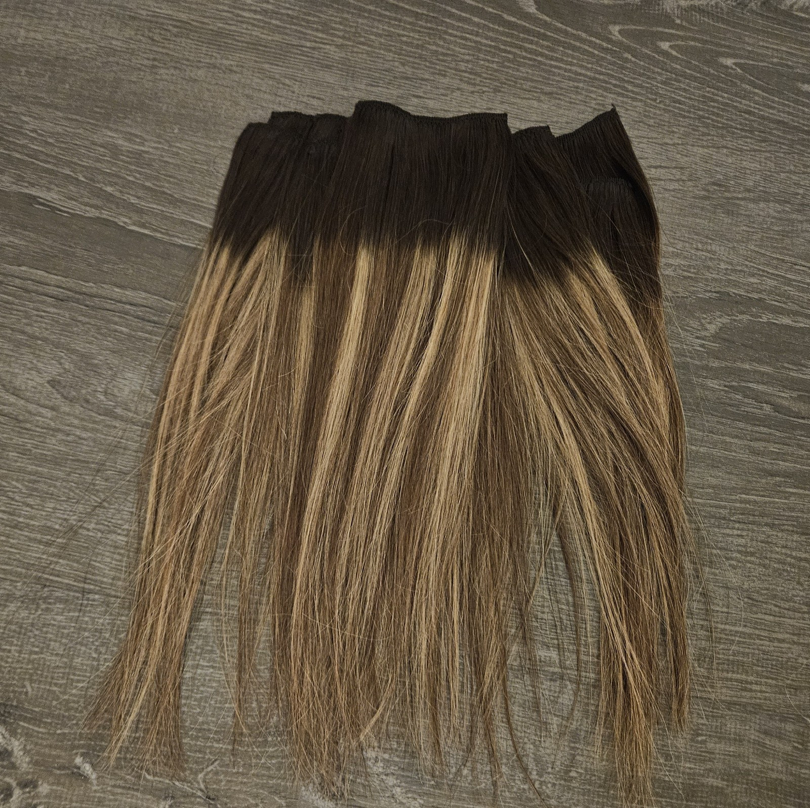 7 NEW HUMAN HAIR OMBRE HIGHLIGHTS CLIP IN HAIR EXTENSIONS 10″