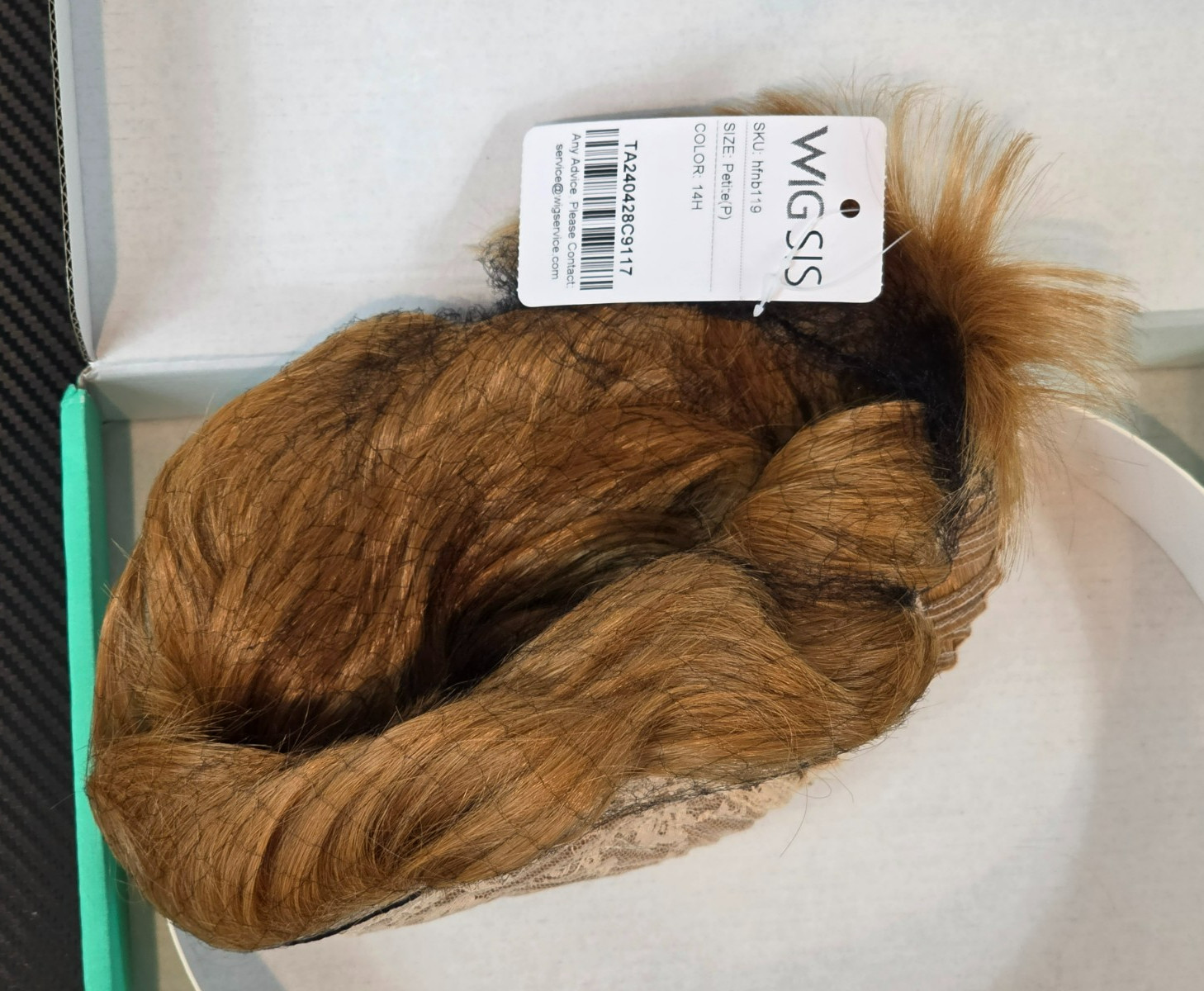 Wig Sis Short Straight Capless Remy Human Hair Lady Wig Color 14H Petite HFNB11B