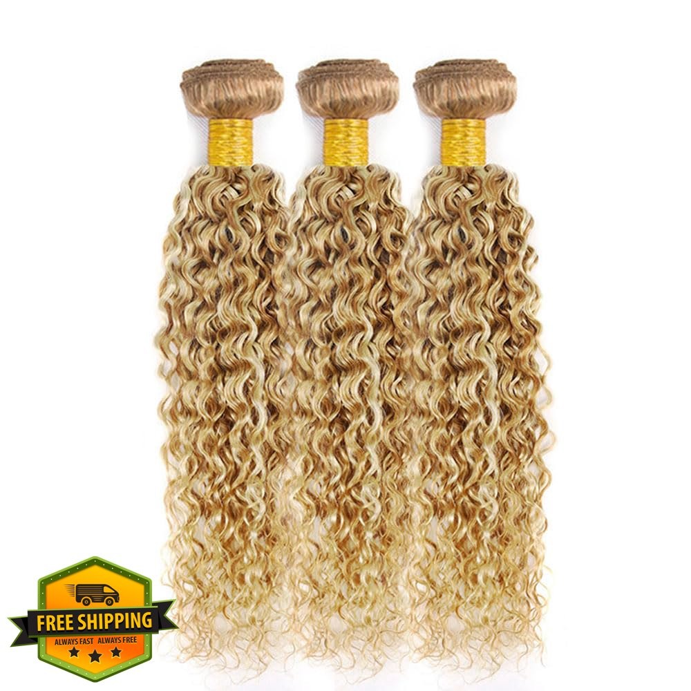 Raivide 30 32 34 inch P27/613 blonde kinky bundles