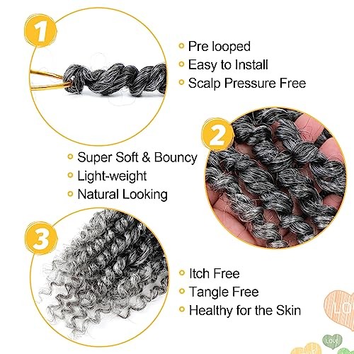 Passion Twist Hair 10 Inch 8 Packs, Pre Twisted 10 Inch (Pack of 8) TGray#