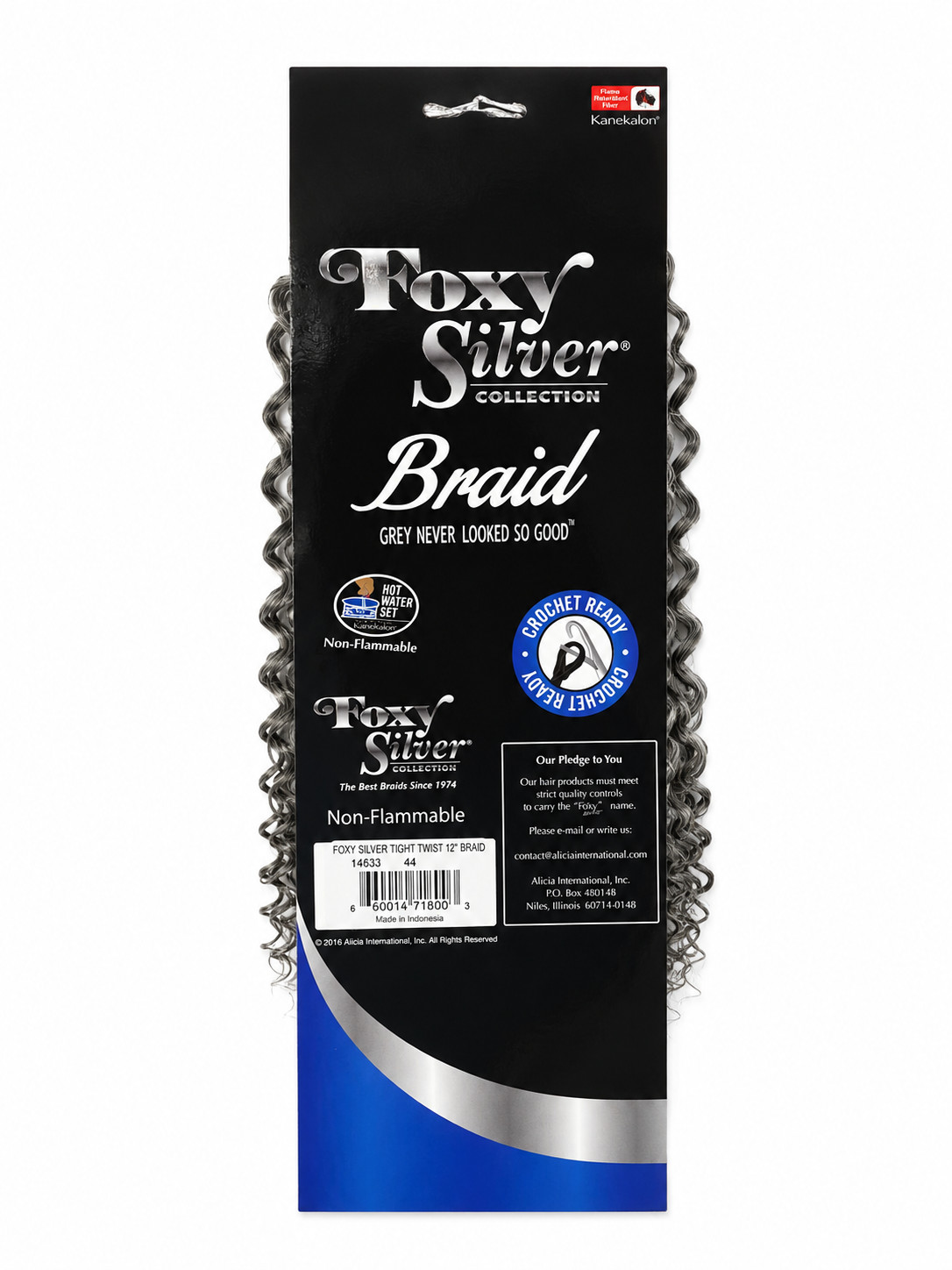 Foxy Silver Tight Twist 12” Crochet Braiding Hair